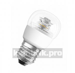 Лампа светодиодная LED 4Вт Е27 STAR ClassicP (замена 40Вт),теплый, прозр, филаментная