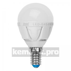 Лампа светодиодная Volpe Led-g45-6w/nw/e14/fr/s 10шт