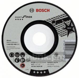 Круг зачистной Bosch Expert for inox 115x6x22по нерж. (2.608.600.539)
